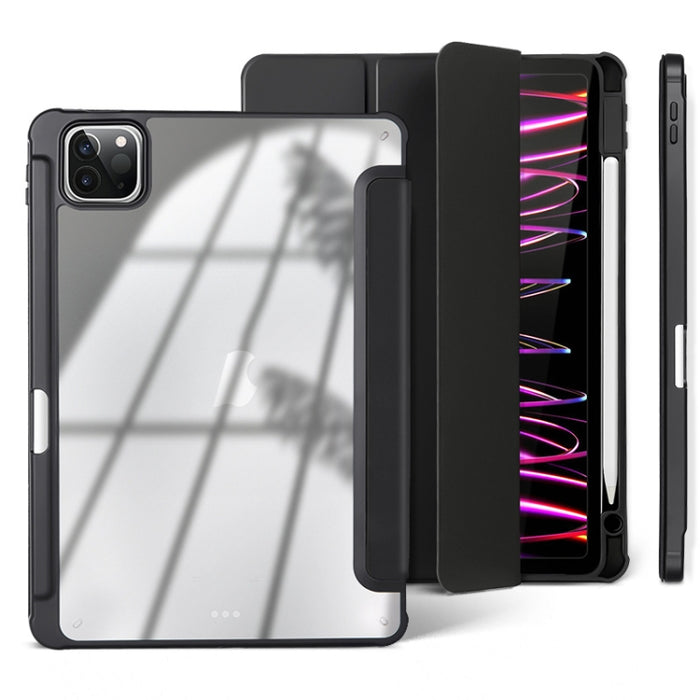 Estuche para tableta de cuero inteligente acrílico de 3 pliegues, For iPad mini 6 / mini 2024, For iPad Pro 11 2022 / 2021 / 2020, For iPad 10th Gen 10.9 2022, For iPad Air 2022 / 2020 10.9, For iPad 10.2 2021 / 2020 / 2019, For iPad Pro 10.5 / Air 2019