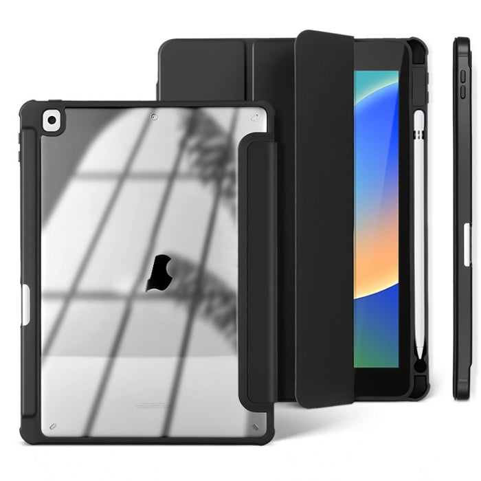 Estuche para tableta de cuero inteligente acrílico de 3 pliegues, For iPad mini 6 / mini 2024, For iPad Pro 11 2022 / 2021 / 2020, For iPad 10th Gen 10.9 2022, For iPad Air 2022 / 2020 10.9, For iPad 10.2 2021 / 2020 / 2019, For iPad Pro 10.5 / Air 2019