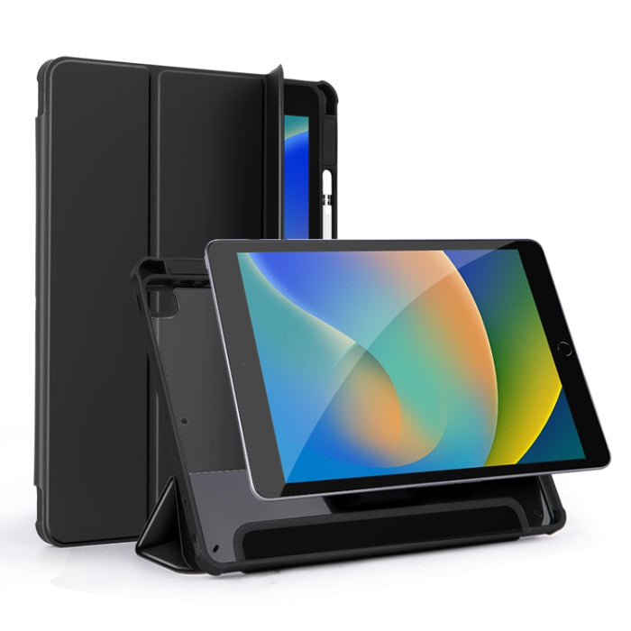 Estuche para tableta de cuero inteligente acrílico de 3 pliegues, For iPad mini 6 / mini 2024, For iPad Pro 11 2022 / 2021 / 2020, For iPad 10th Gen 10.9 2022, For iPad Air 2022 / 2020 10.9, For iPad 10.2 2021 / 2020 / 2019, For iPad Pro 10.5 / Air 2019