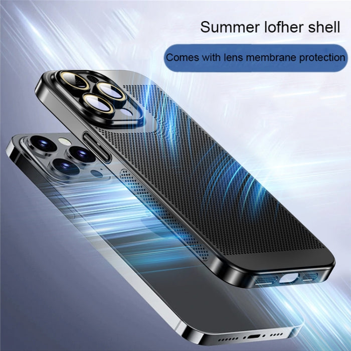 Caja del teléfono de la PC de la galvanoplastia de la disipación del calor del sentido del hielo, For iPhone 11 Pro