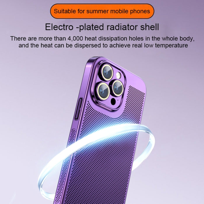 Caja del teléfono de la PC de la galvanoplastia de la disipación del calor del sentido del hielo, For iPhone 11 Pro