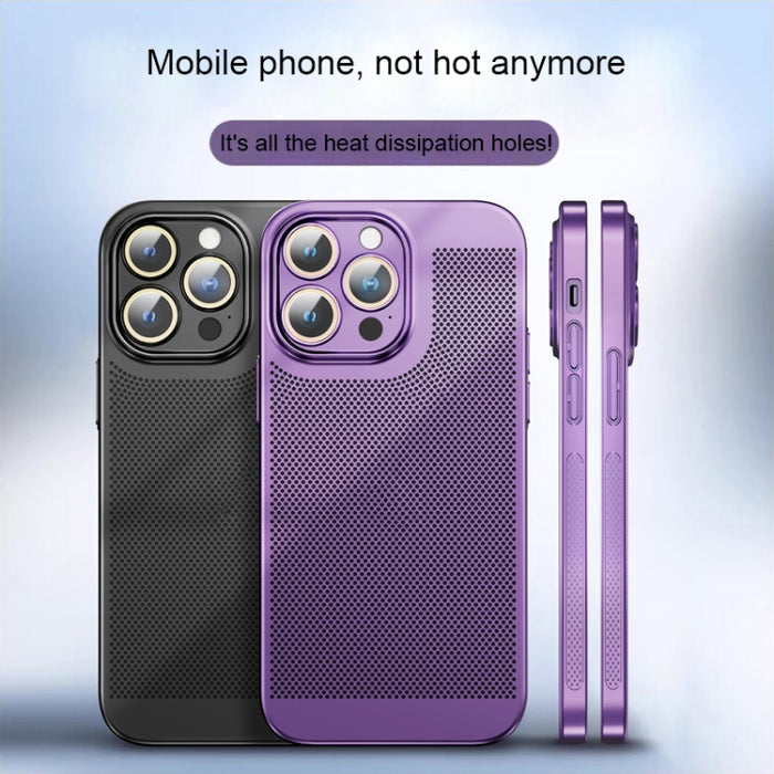Caja del teléfono de la PC de la galvanoplastia de la disipación del calor del sentido del hielo, For iPhone 11 Pro