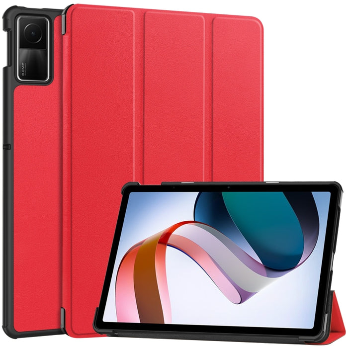 Estuche para tableta de cuero con tres pliegues Custer Pure Color, For Xiaomi Redmi Pad SE