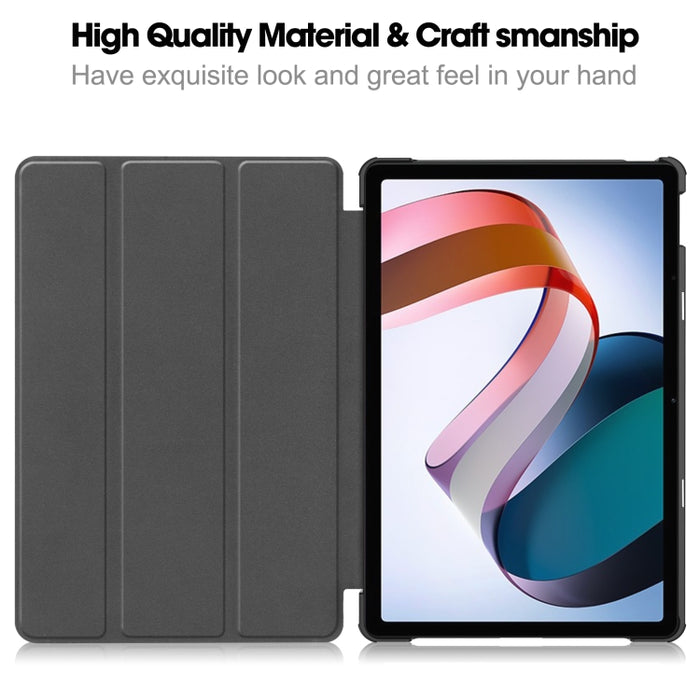 Estuche para tableta de cuero inteligente con soporte de 3 pliegues pintado Custer, For Xiaomi Redmi Pad SE