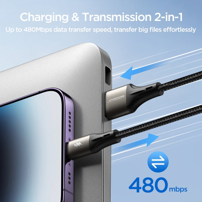 JOYRO0M SA25-CL3 30W USB-C/Type-C a cable de datos de carga rápida de 8 pines, 1.2m, 2m, 3m