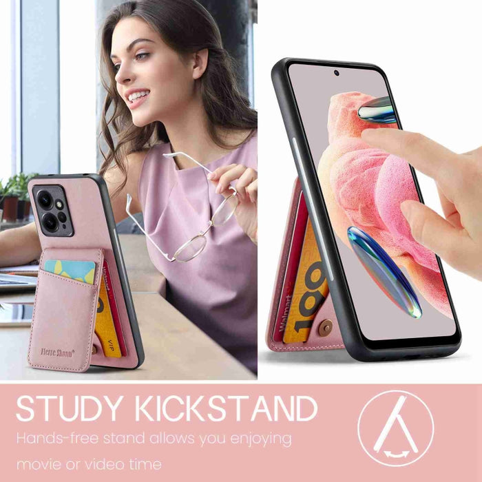 Fierre Shann Crazy Horse Tarjetero Contraportada PU Funda para teléfono, For Xiaomi Redmi Note 12 4G Global, For Xiaomi Redmi Note 12 Pro+ Global, For Xiaomi Redmi Note 12 Pro 5G Global, For Xiaomi Redmi Note 12 5G Global, For Xiaomi Redmi 12C / 11A   ...