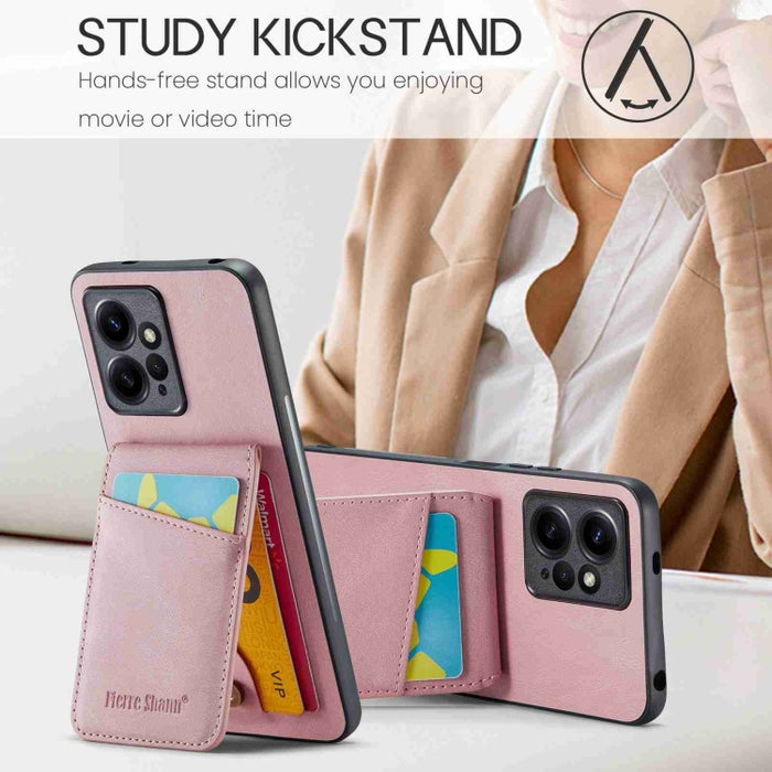 Fierre Shann Crazy Horse Tarjetero Contraportada PU Funda para teléfono, For Xiaomi Redmi Note 12 4G Global, For Xiaomi Redmi Note 12 Pro+ Global, For Xiaomi Redmi Note 12 Pro 5G Global, For Xiaomi Redmi Note 12 5G Global, For Xiaomi Redmi 12C / 11A   ...