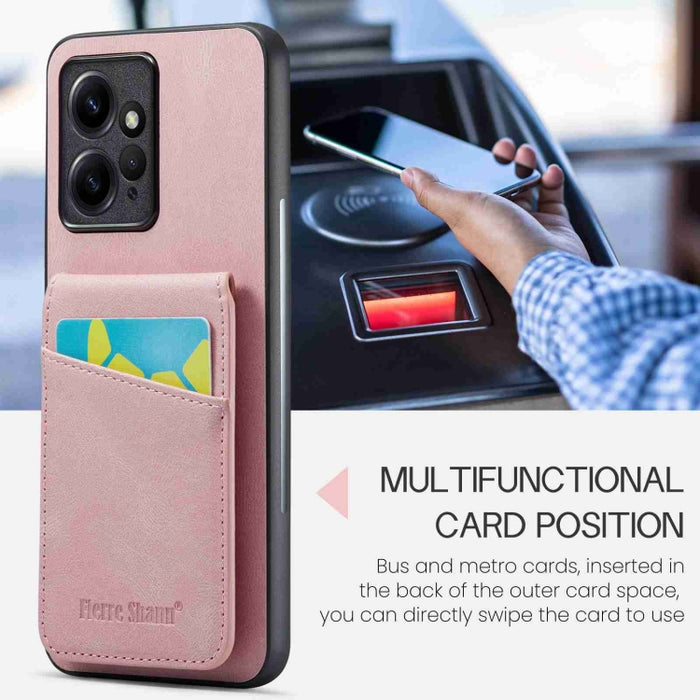 Fierre Shann Crazy Horse Tarjetero Contraportada PU Funda para teléfono, For Xiaomi Redmi Note 12 4G Global, For Xiaomi Redmi Note 12 Pro+ Global, For Xiaomi Redmi Note 12 Pro 5G Global, For Xiaomi Redmi Note 12 5G Global, For Xiaomi Redmi 12C / 11A   ...