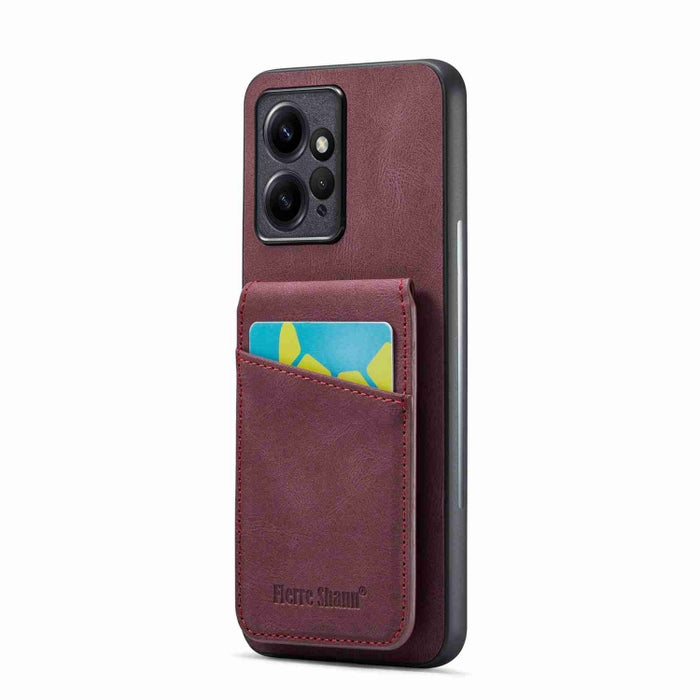 Fierre Shann Crazy Horse Tarjetero Contraportada PU Funda para teléfono, For Xiaomi Redmi Note 12 4G Global, For Xiaomi Redmi Note 12 Pro+ Global, For Xiaomi Redmi Note 12 Pro 5G Global, For Xiaomi Redmi Note 12 5G Global, For Xiaomi Redmi 12C / 11A   ...