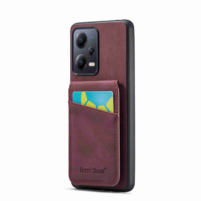 Fierre Shann Crazy Horse Tarjetero Contraportada PU Funda para teléfono, For Xiaomi Redmi Note 12 4G Global, For Xiaomi Redmi Note 12 Pro+ Global, For Xiaomi Redmi Note 12 Pro 5G Global, For Xiaomi Redmi Note 12 5G Global, For Xiaomi Redmi 12C / 11A   ...