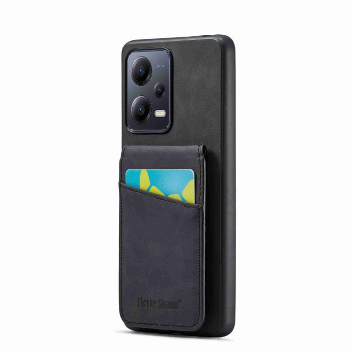 Fierre Shann Crazy Horse Tarjetero Contraportada PU Funda para teléfono, For Xiaomi Redmi Note 12 4G Global, For Xiaomi Redmi Note 12 Pro+ Global, For Xiaomi Redmi Note 12 Pro 5G Global, For Xiaomi Redmi Note 12 5G Global, For Xiaomi Redmi 12C / 11A   ...