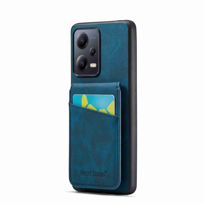 Fierre Shann Crazy Horse Tarjetero Contraportada PU Funda para teléfono, For Xiaomi Redmi Note 12 4G Global, For Xiaomi Redmi Note 12 Pro+ Global, For Xiaomi Redmi Note 12 Pro 5G Global, For Xiaomi Redmi Note 12 5G Global, For Xiaomi Redmi 12C / 11A   ...