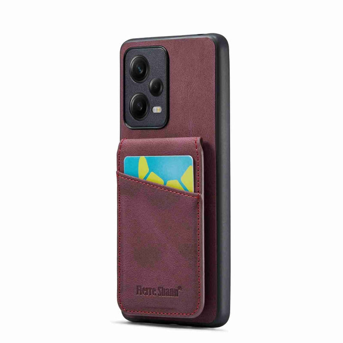 Fierre Shann Crazy Horse Tarjetero Contraportada PU Funda para teléfono, For Xiaomi Redmi Note 12 4G Global, For Xiaomi Redmi Note 12 Pro+ Global, For Xiaomi Redmi Note 12 Pro 5G Global, For Xiaomi Redmi Note 12 5G Global, For Xiaomi Redmi 12C / 11A   ...