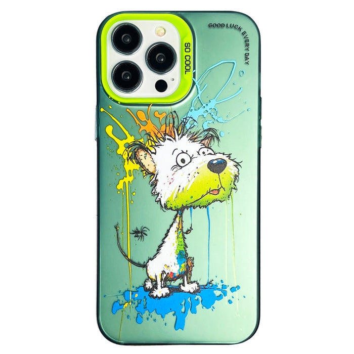 Caja del teléfono de la pintura al óleo animal de la serie de la plata del color de la capa doble, For iPhone 12 Pro, For iPhone 11