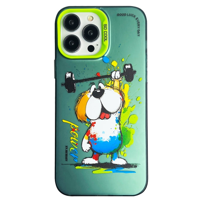 Caja del teléfono de la pintura al óleo animal de la serie de la plata del color de la capa doble, For iPhone 12 Pro, For iPhone 11