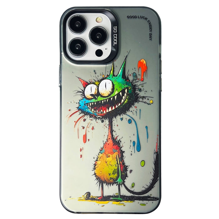 Caja del teléfono de la pintura al óleo animal de la serie de la plata del color de la capa doble, For iPhone 12 Pro, For iPhone 11