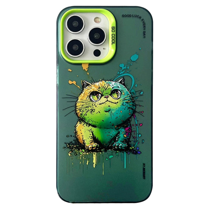 Caja del teléfono de la pintura al óleo animal de la serie de la plata del color de la capa doble, For iPhone 12 Pro, For iPhone 11