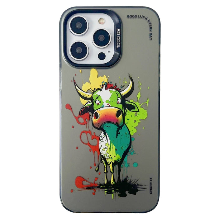 Caja del teléfono de la pintura al óleo animal de la serie de la plata del color de la capa doble, For iPhone 12 Pro, For iPhone 11
