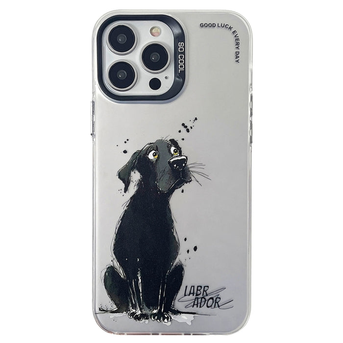 Caja del teléfono de la pintura al óleo animal de la serie de la plata del color de la capa doble, For iPhone 12 Pro, For iPhone 11