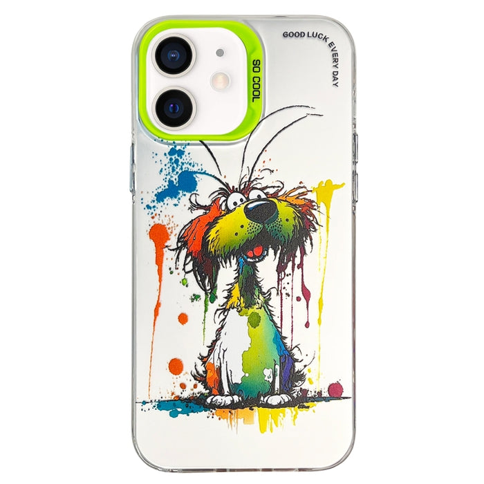Caja del teléfono de la pintura al óleo animal de la serie de la plata del color de la capa doble, For iPhone 12 Pro, For iPhone 11