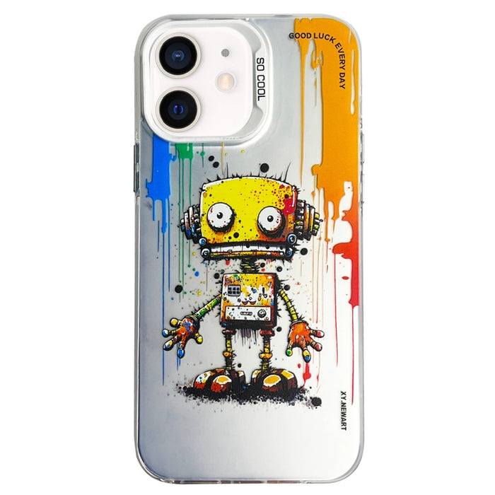 Caja del teléfono de la pintura al óleo animal de la serie de la plata del color de la capa doble, For iPhone 12 Pro, For iPhone 11