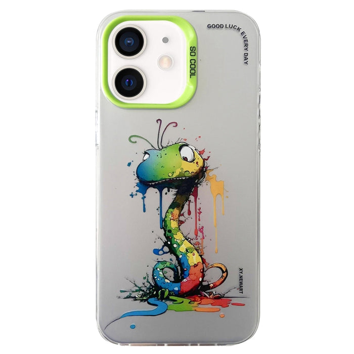 Caja del teléfono de la pintura al óleo animal de la serie de la plata del color de la capa doble, For iPhone 12 Pro, For iPhone 11