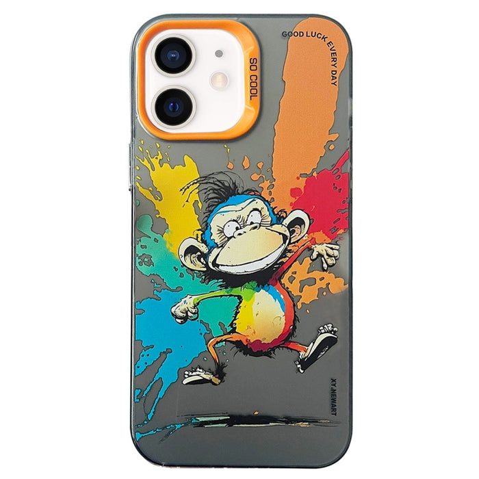 Caja del teléfono de la pintura al óleo animal de la serie de la plata del color de la capa doble, For iPhone 12 Pro, For iPhone 11