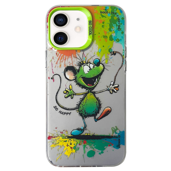 Caja del teléfono de la pintura al óleo animal de la serie de la plata del color de la capa doble, For iPhone 12 Pro, For iPhone 11