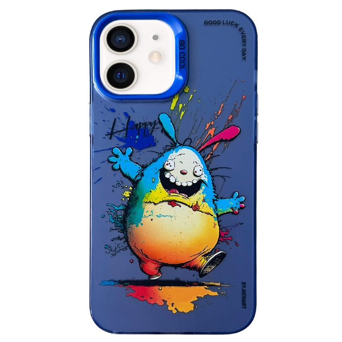 Caja del teléfono de la pintura al óleo animal de la serie de la plata del color de la capa doble, For iPhone 12 Pro, For iPhone 11