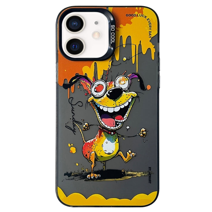 Caja del teléfono de la pintura al óleo animal de la serie de la plata del color de la capa doble, For iPhone 12 Pro, For iPhone 11