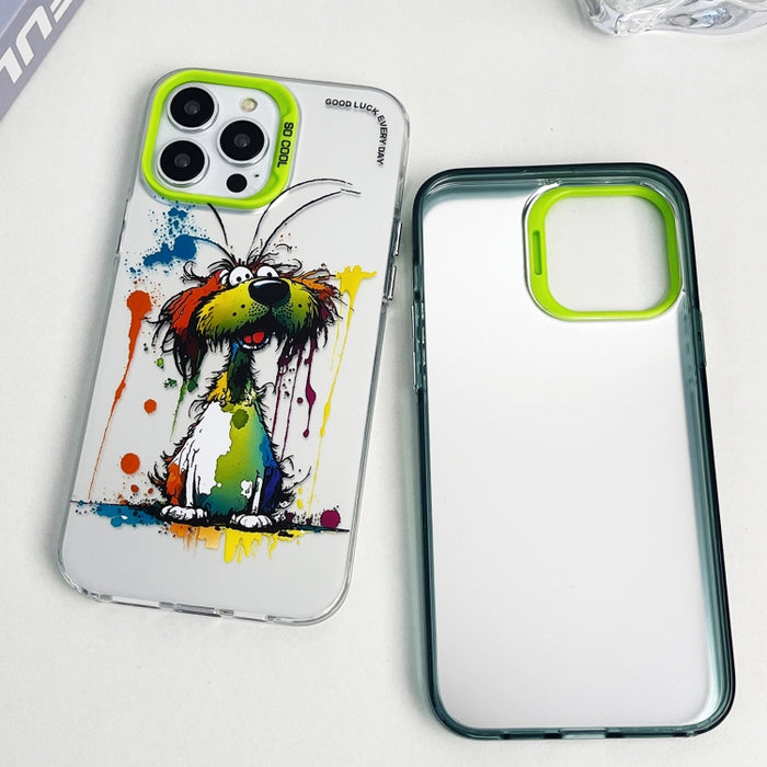 Caja del teléfono de la pintura al óleo animal de la serie de la plata del color de la capa doble, For iPhone 12 Pro, For iPhone 11