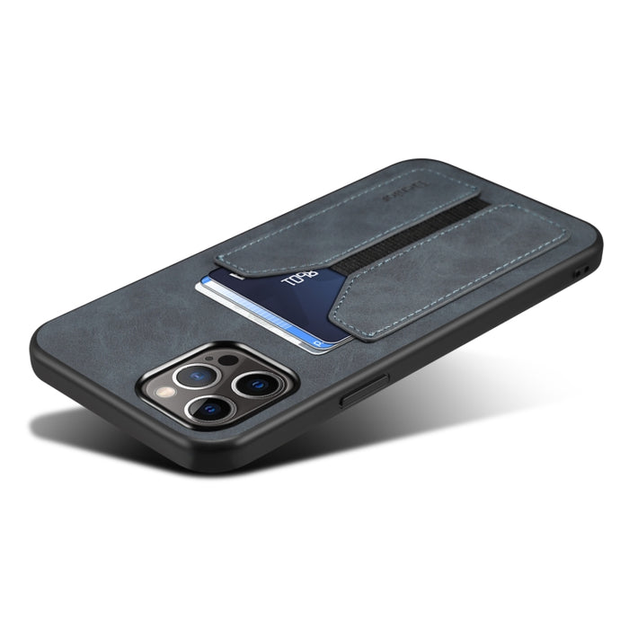 Denior DV ranura para tarjeta elástica PU contraportada caja del teléfono, For iPhone 15 Pro Max, For iPhone 15 Pro, For iPhone 15 Plus, For iPhone 15