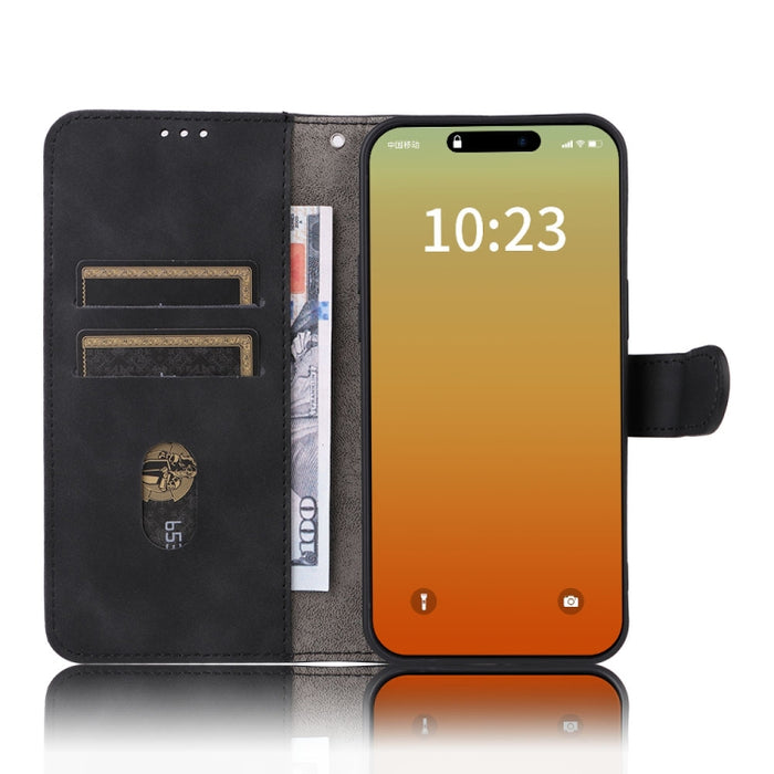 Estuche para teléfono de cuero con tapa magnética Skin Feel, For iPhone 15 Pro Max, For iPhone 15 Pro, For iPhone 15 Plus