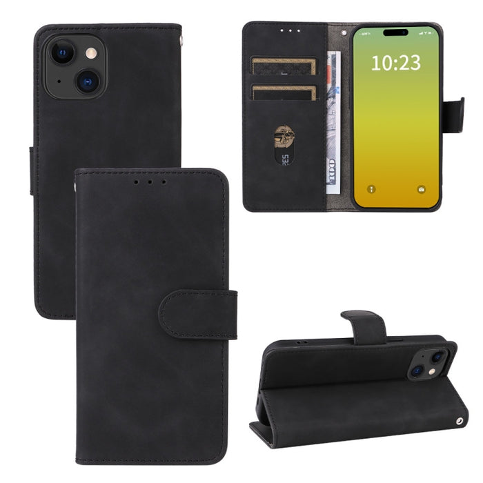 Estuche para teléfono de cuero con tapa magnética Skin Feel, For iPhone 15 Pro Max, For iPhone 15 Pro, For iPhone 15 Plus