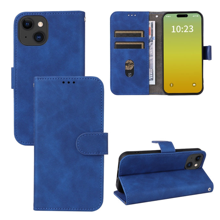 Estuche para teléfono de cuero con tapa magnética Skin Feel, For iPhone 15 Pro Max, For iPhone 15 Pro, For iPhone 15 Plus