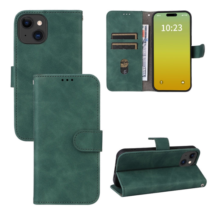 Estuche para teléfono de cuero con tapa magnética Skin Feel, For iPhone 15 Pro Max, For iPhone 15 Pro, For iPhone 15 Plus