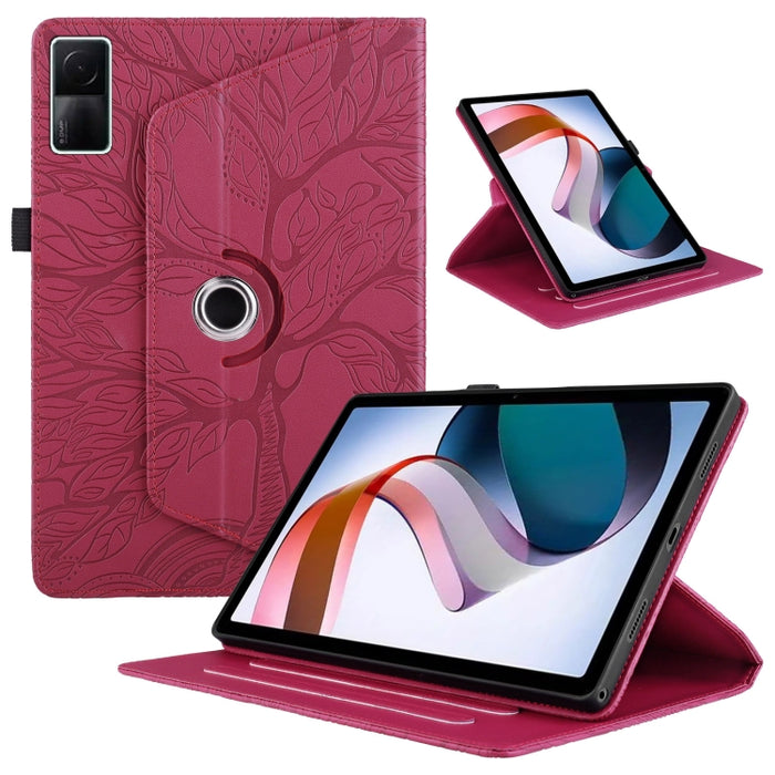 Estuche para tableta inteligente de cuero con rotación en relieve Tree Life, For Xiaomi Redmi Pad 2 SE 9.7 2026, For Xiaomi Redmi K Pad 2 8.8 2026, For Xiaomi Redmi K Pad, For Xiaomi Redmi Pad 2, For Xiaomi Pad 7 / 7 Pro, For Xiaomi Redmi Pad SE 8.7 4G...