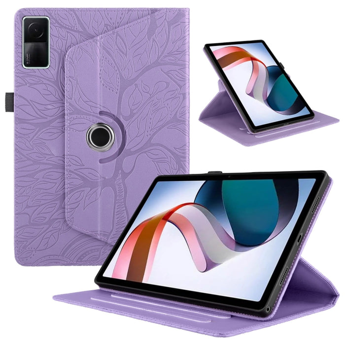 Estuche para tableta inteligente de cuero con rotación en relieve Tree Life, For Xiaomi Redmi Pad 2 SE 9.7 2026, For Xiaomi Redmi K Pad 2 8.8 2026, For Xiaomi Redmi K Pad, For Xiaomi Redmi Pad 2, For Xiaomi Pad 7 / 7 Pro, For Xiaomi Redmi Pad SE 8.7 4G...