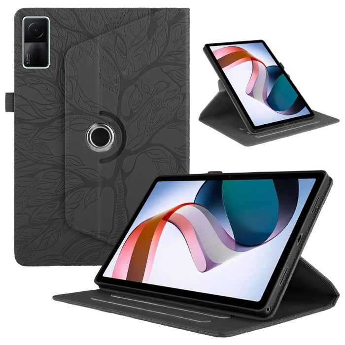 Estuche para tableta inteligente de cuero con rotación en relieve Tree Life, For Xiaomi Redmi Pad 2 SE 9.7 2026, For Xiaomi Redmi K Pad 2 8.8 2026, For Xiaomi Redmi K Pad, For Xiaomi Redmi Pad 2, For Xiaomi Pad 7 / 7 Pro, For Xiaomi Redmi Pad SE 8.7 4G...