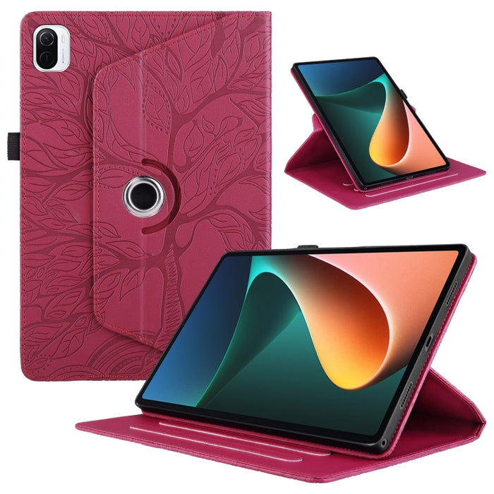 Estuche para tableta inteligente de cuero con rotación en relieve Tree Life, For Xiaomi Redmi Pad 2 SE 9.7 2026, For Xiaomi Redmi K Pad 2 8.8 2026, For Xiaomi Redmi K Pad, For Xiaomi Redmi Pad 2, For Xiaomi Pad 7 / 7 Pro, For Xiaomi Redmi Pad SE 8.7 4G...