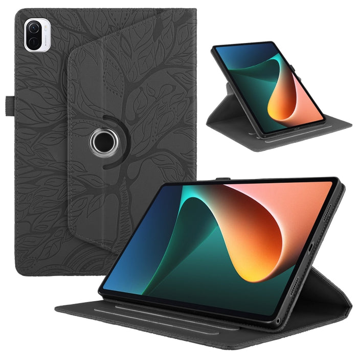 Estuche para tableta inteligente de cuero con rotación en relieve Tree Life, For Xiaomi Redmi Pad 2 SE 9.7 2026, For Xiaomi Redmi K Pad 2 8.8 2026, For Xiaomi Redmi K Pad, For Xiaomi Redmi Pad 2, For Xiaomi Pad 7 / 7 Pro, For Xiaomi Redmi Pad SE 8.7 4G...