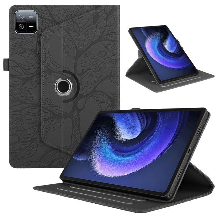 Estuche para tableta inteligente de cuero con rotación en relieve Tree Life, For Xiaomi Redmi Pad 2 SE 9.7 2026, For Xiaomi Redmi K Pad 2 8.8 2026, For Xiaomi Redmi K Pad, For Xiaomi Redmi Pad 2, For Xiaomi Pad 7 / 7 Pro, For Xiaomi Redmi Pad SE 8.7 4G...