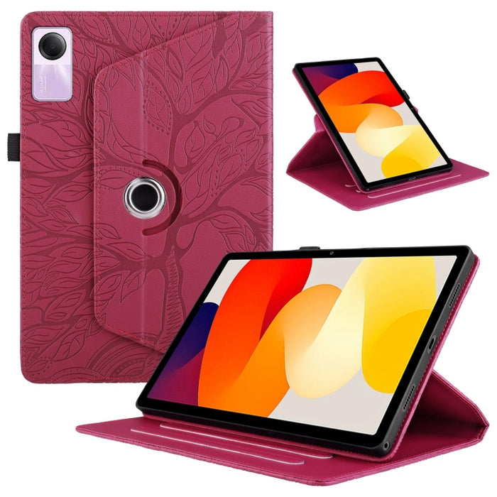 Estuche para tableta inteligente de cuero con rotación en relieve Tree Life, For Xiaomi Redmi Pad 2 SE 9.7 2026, For Xiaomi Redmi K Pad 2 8.8 2026, For Xiaomi Redmi K Pad, For Xiaomi Redmi Pad 2, For Xiaomi Pad 7 / 7 Pro, For Xiaomi Redmi Pad SE 8.7 4G...