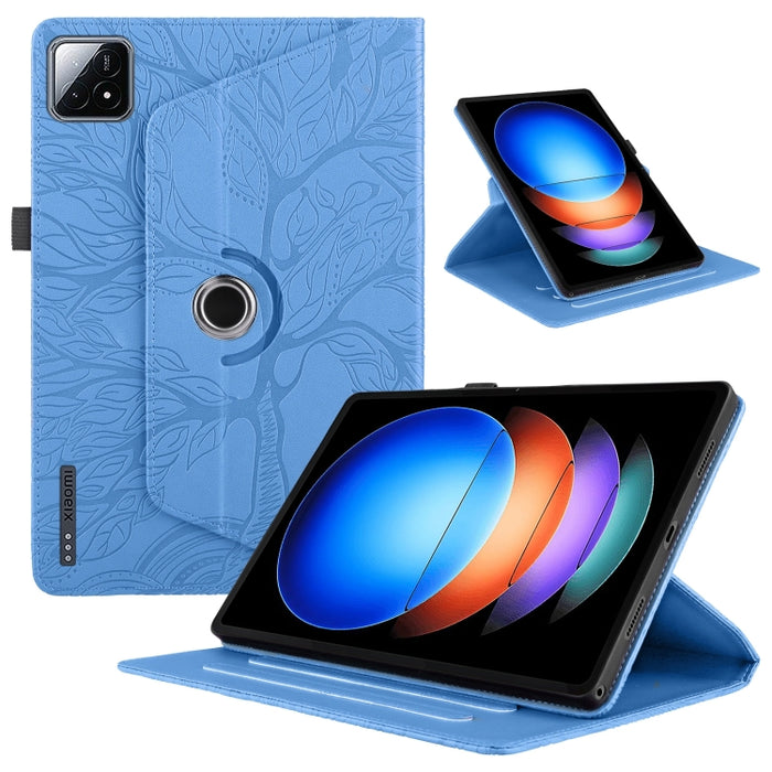 Estuche para tableta inteligente de cuero con rotación en relieve Tree Life, For Xiaomi Redmi Pad 2 SE 9.7 2026, For Xiaomi Redmi K Pad 2 8.8 2026, For Xiaomi Redmi K Pad, For Xiaomi Redmi Pad 2, For Xiaomi Pad 7 / 7 Pro, For Xiaomi Redmi Pad SE 8.7 4G...