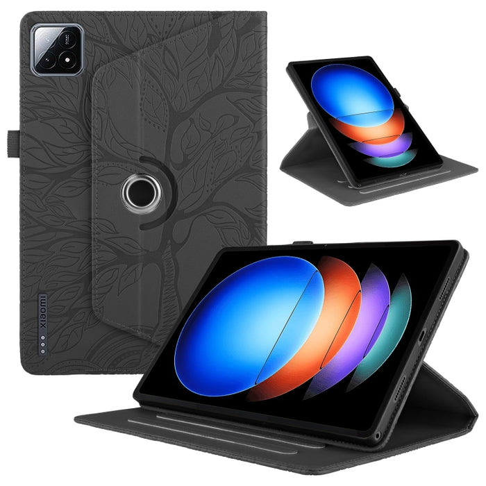 Estuche para tableta inteligente de cuero con rotación en relieve Tree Life, For Xiaomi Redmi Pad 2 SE 9.7 2026, For Xiaomi Redmi K Pad 2 8.8 2026, For Xiaomi Redmi K Pad, For Xiaomi Redmi Pad 2, For Xiaomi Pad 7 / 7 Pro, For Xiaomi Redmi Pad SE 8.7 4G...
