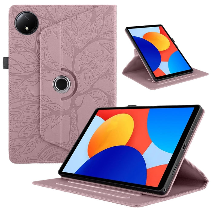 Estuche para tableta inteligente de cuero con rotación en relieve Tree Life, For Xiaomi Redmi Pad 2 SE 9.7 2026, For Xiaomi Redmi K Pad 2 8.8 2026, For Xiaomi Redmi K Pad, For Xiaomi Redmi Pad 2, For Xiaomi Pad 7 / 7 Pro, For Xiaomi Redmi Pad SE 8.7 4G...