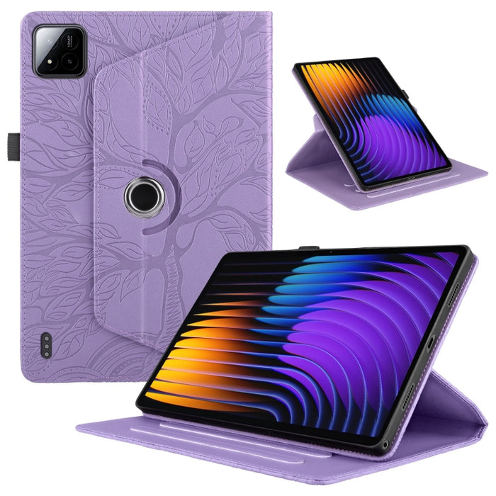 Estuche para tableta inteligente de cuero con rotación en relieve Tree Life, For Xiaomi Redmi Pad 2 SE 9.7 2026, For Xiaomi Redmi K Pad 2 8.8 2026, For Xiaomi Redmi K Pad, For Xiaomi Redmi Pad 2, For Xiaomi Pad 7 / 7 Pro, For Xiaomi Redmi Pad SE 8.7 4G...