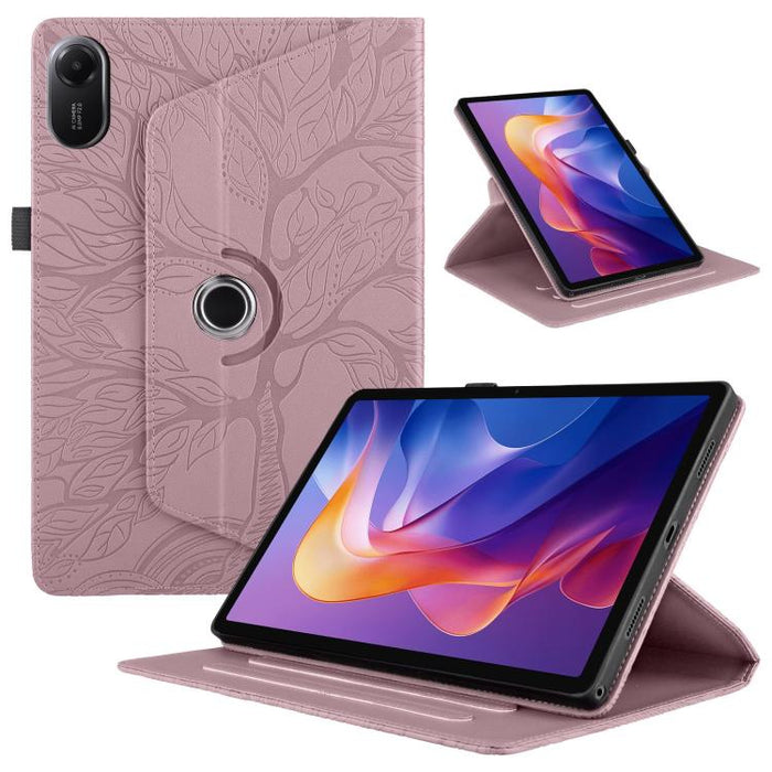 Estuche para tableta inteligente de cuero con rotación en relieve Tree Life, For Xiaomi Redmi Pad 2 SE 9.7 2026, For Xiaomi Redmi K Pad 2 8.8 2026, For Xiaomi Redmi K Pad, For Xiaomi Redmi Pad 2, For Xiaomi Pad 7 / 7 Pro, For Xiaomi Redmi Pad SE 8.7 4G...