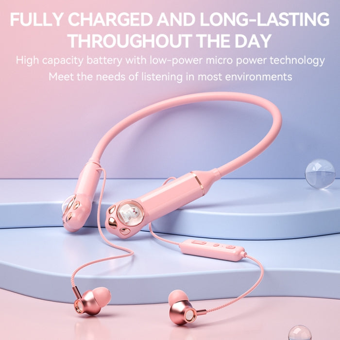K1692 Meow Planet Auriculares deportivos Bluetooth con reducción de ruido montados en el cuello