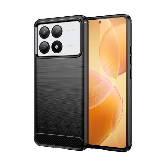 Caja de teléfono de TPU de fibra de carbono con textura cepillada, For Xiaomi Poco X6 Neo, For Xiaomi Redmi 13C 5G, For Xiaomi Redmi K70E, For Xiaomi Poco X6 Pro 5G, For Xiaomi Poco C65, For Xiaomi 14 Pro, For Xiaomi 14, For Xiaomi Redmi Note 13 5G    ...